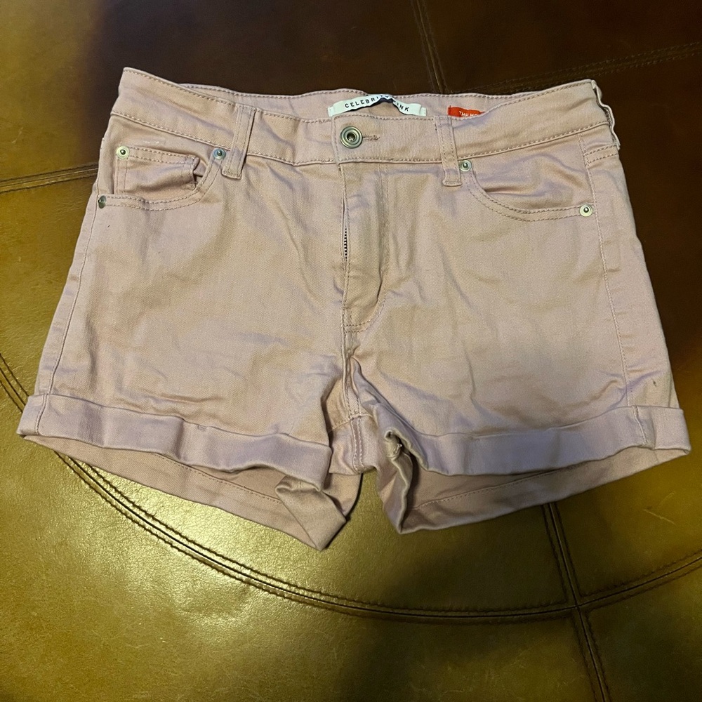 Celebrity Pink Light Pink Jean Shorts Casual Summer Style juniors size 7/28